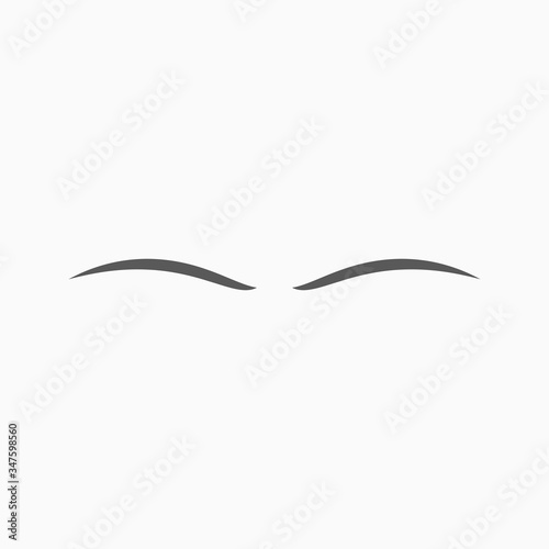 eyebrow icon, makeup vector illustration