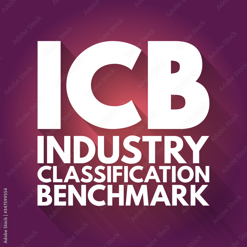Fototapeta premium ICB - Industry Classification Benchmark acronym, technology concept background