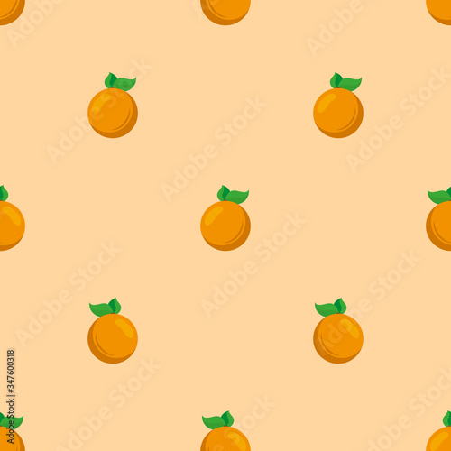 Oranges fruits seamless pattern background.