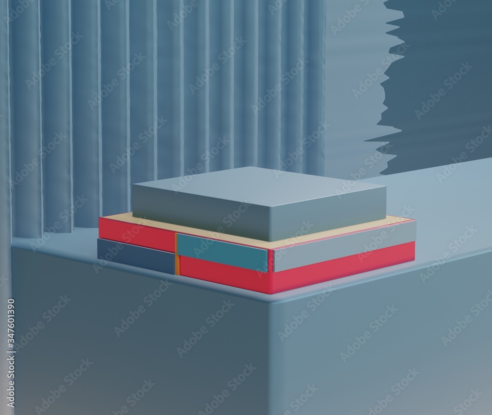 3d abstract minimalist geometric forms. Luxury podium display for your design. Fashion show stage,pedestal, shopfront with colorful theme. 3d abstract minimalist geometric forms. Luxury podium display for your design. Fashion show stage,pedestal, shopfront with colorful theme.