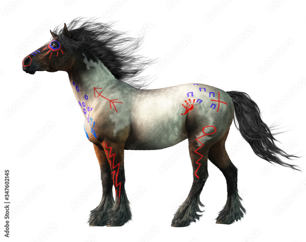 indian war paint horse