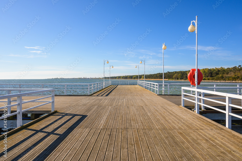 Jurata Pier, a very popular tourist destination in northern Poland. Europe
