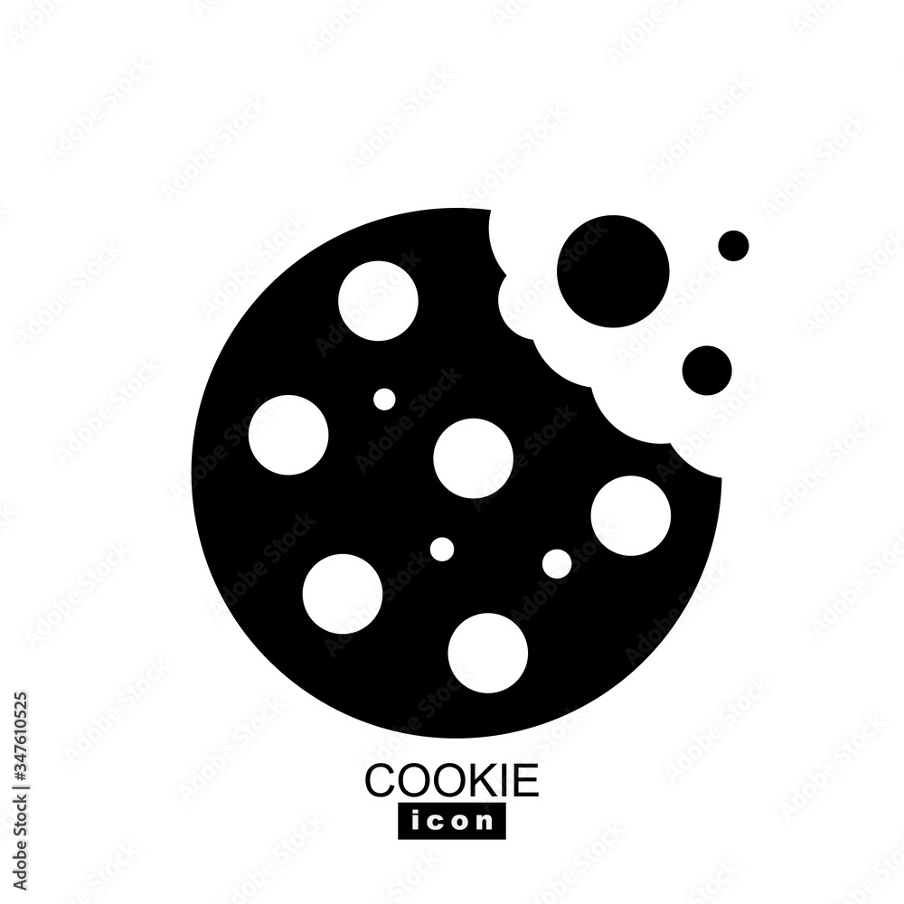 Simple Cookie Icon, Biscuit Symbol Vector Illustration Simple Cookie Icon, Biscuit Symbol Vector Illustration