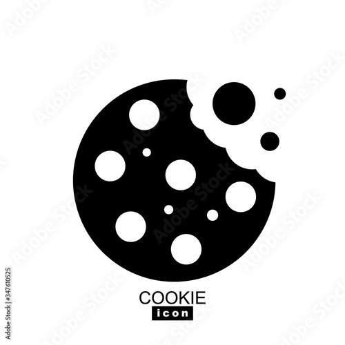 Simple Cookie Icon  Biscuit Symbol Vector Illustration