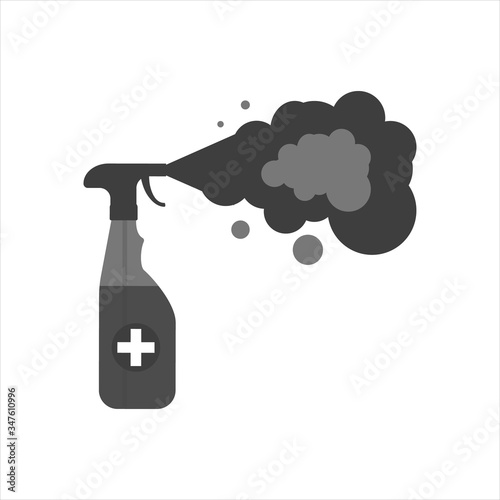 protection against coronavirus, antiseptic spray antibacterial on a white background