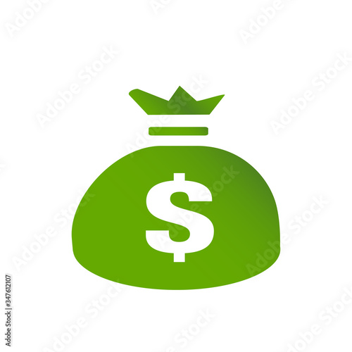 Money bag flat icon vector design