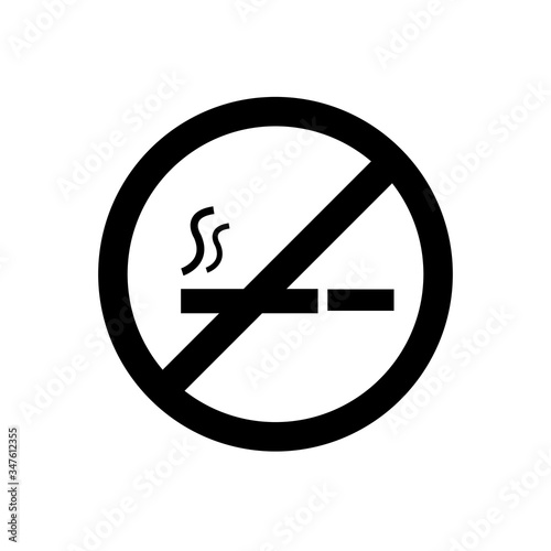 No smoking sign icon flat design. Healthcare and Medical concept