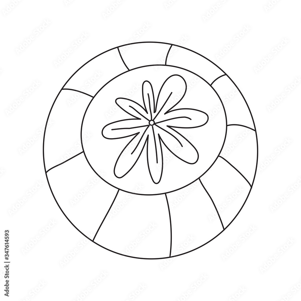 Doodle vector poppy line icon isolated on white background. Hand drawn sign. 