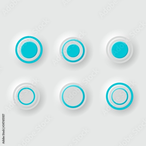Buttons white set background
