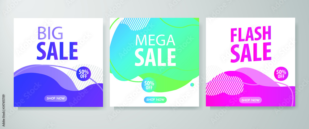 Naklejka premium Dynamic Abstract Liquid Trendy Color Gradation Background