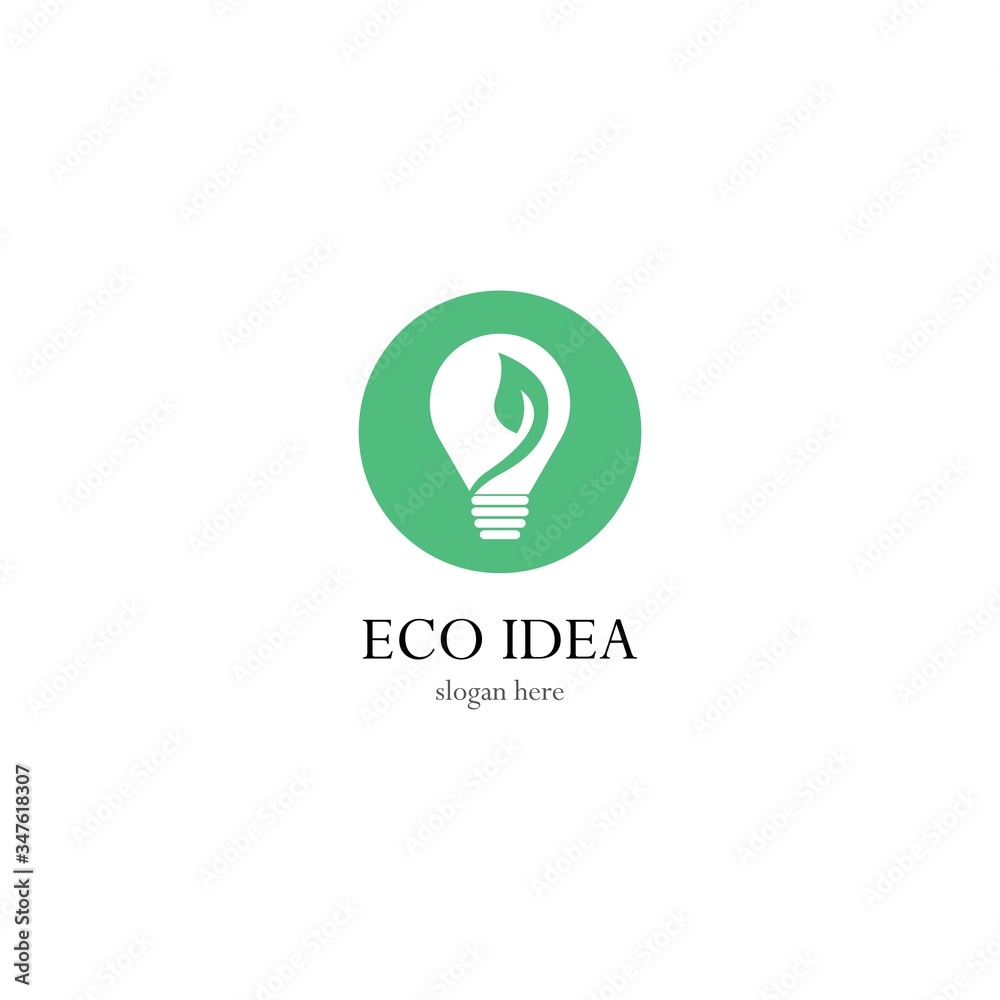 Eco idea logo template vector icon design Eco idea logo template vector icon design
