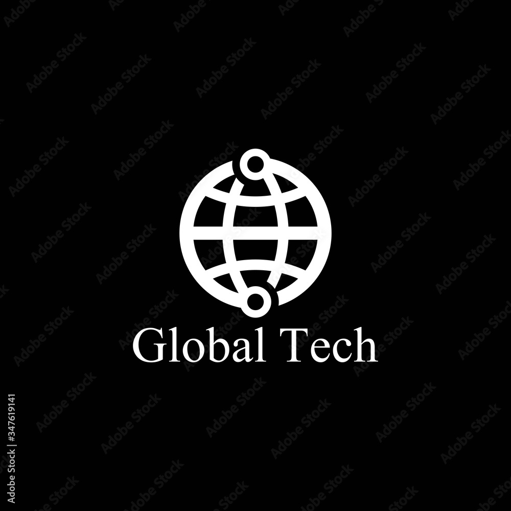 Global tech logo template vector icon design Global tech logo template vector icon design