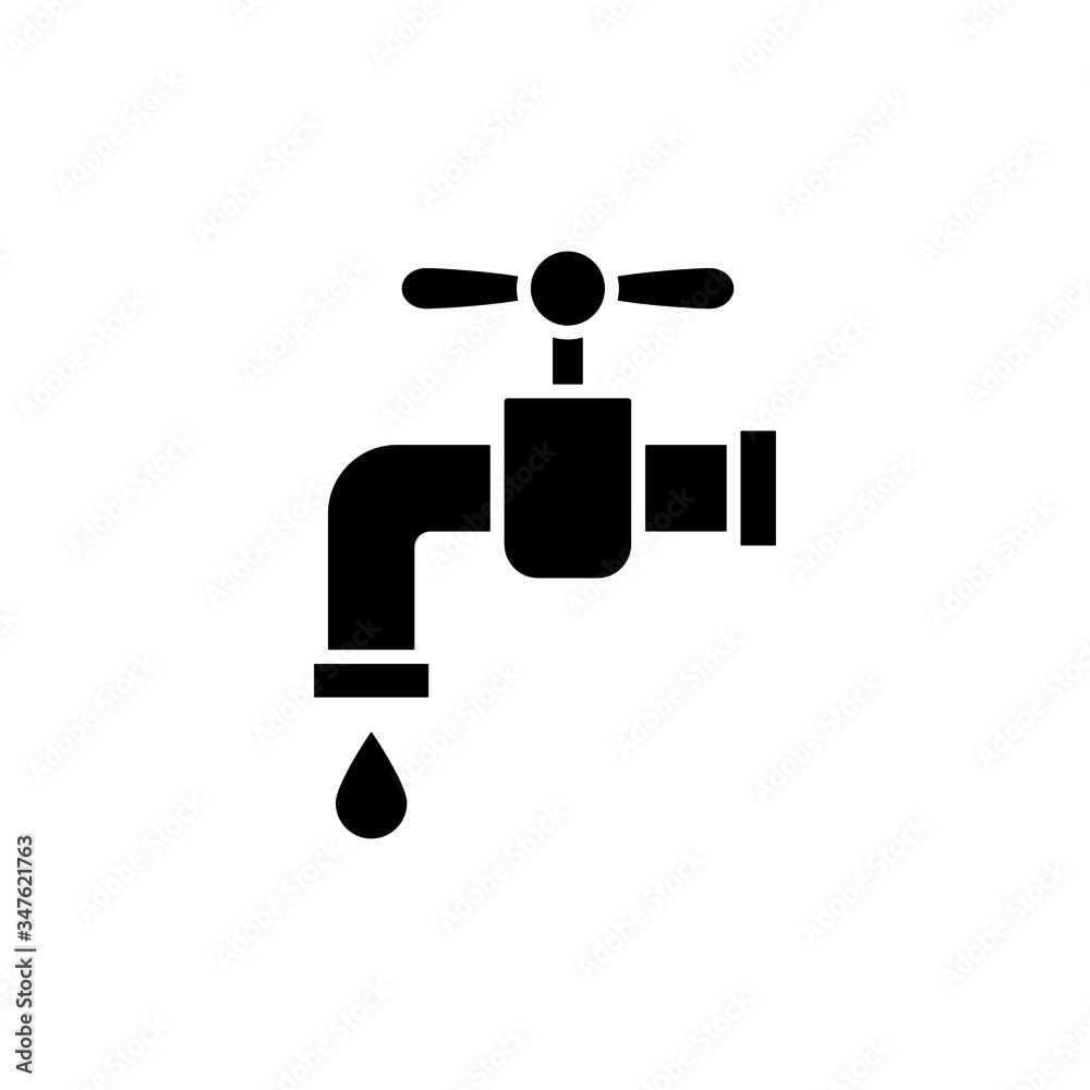 faucet icon template in black flat design on white background, faucet symbol vector sign isolated on white background illustration for graphic and web design faucet icon template in black flat design on white background, faucet symbol vector sign isolated on white background illustration for graphic and web design