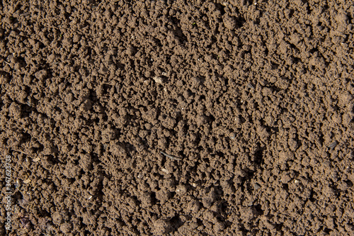 Background of soil in a village in sunny weather. Soil background