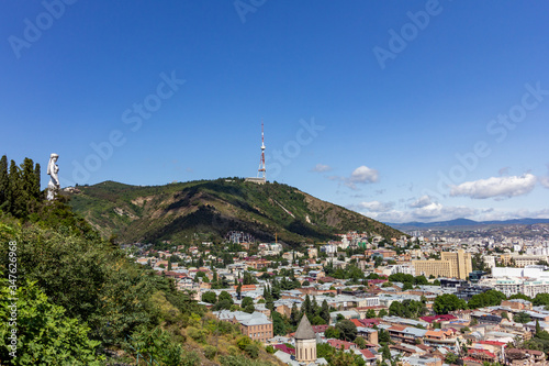 July 14, 2019 - Tbilisi, Georgia - Mother of Georgia (Kartlis Deda) is an aluminium sculpture overlooking the city