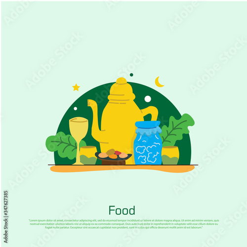 illustration of food. vector.