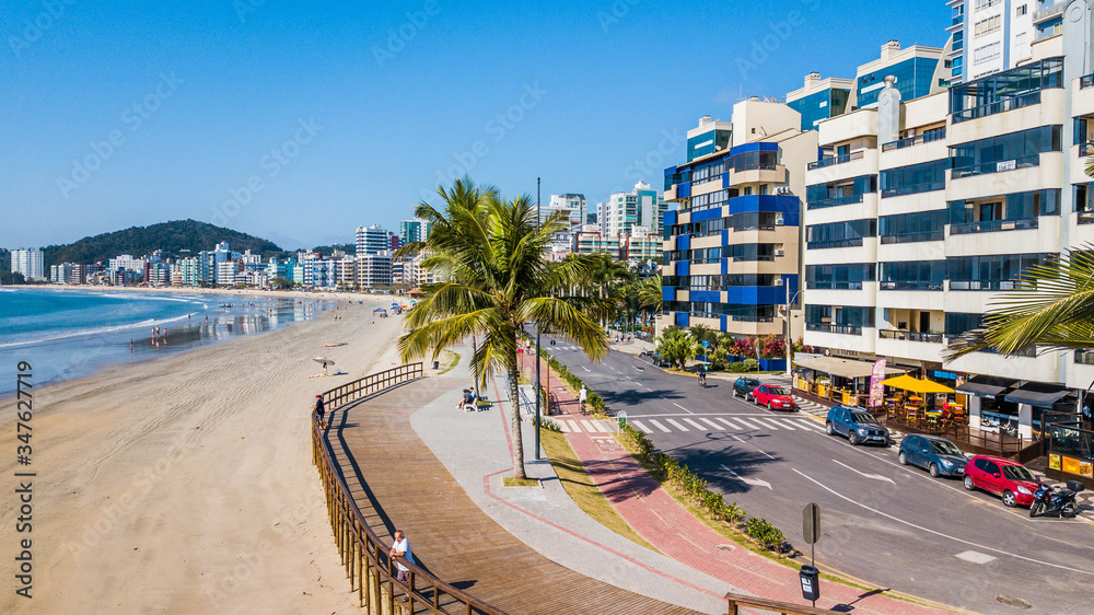 Itapema - SC. View of Itapema beach and city in Santa Catarina, Brazil