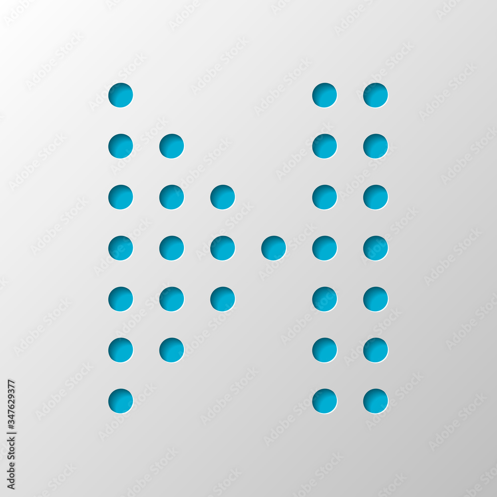 Digital dotted next music symbol. Paper design. Cutted symbol with shadow Digital dotted next music symbol. Paper design. Cutted symbol with shadow