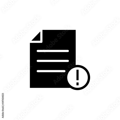 Copy icon, signs icon with exclamation mark icon in black flat on white background, Copy icon and alert, error, alarm, danger symbol. Vector illustration © hilda