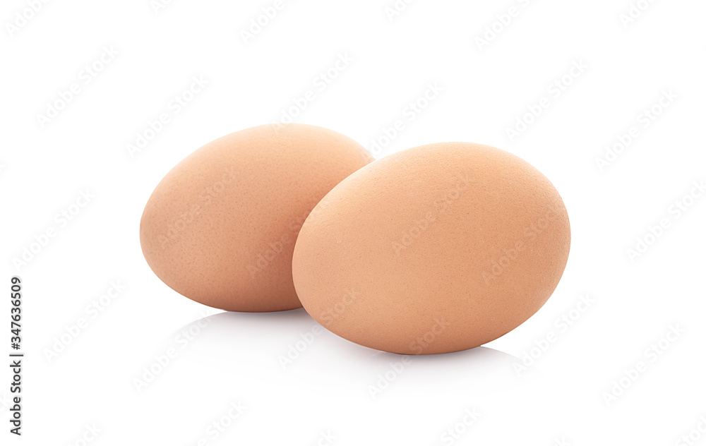 Two chicken egg isolated on white background Two chicken egg isolated on white background