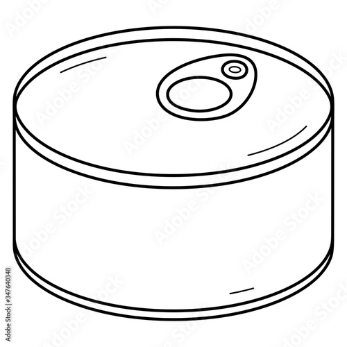 unopened aluminium tin can