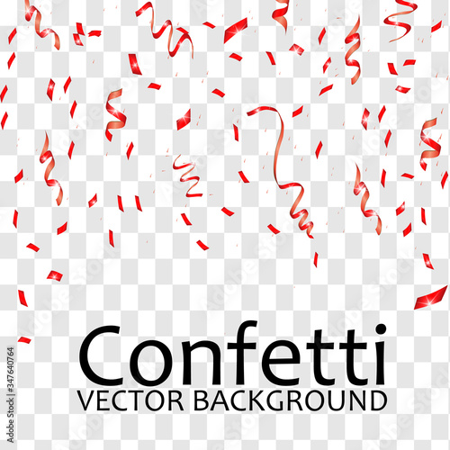 Vector confetti. Festive illustration. Party popper isolated on white background