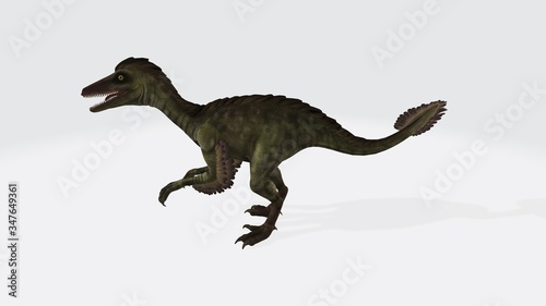 3d illustration of Troodon dinosaurs. Dinosaur Troodon Computer generated 3D illustration