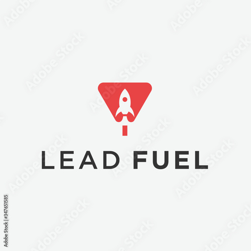 Rocket logo funnel. vector space