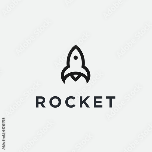 Rocket logo / space vector