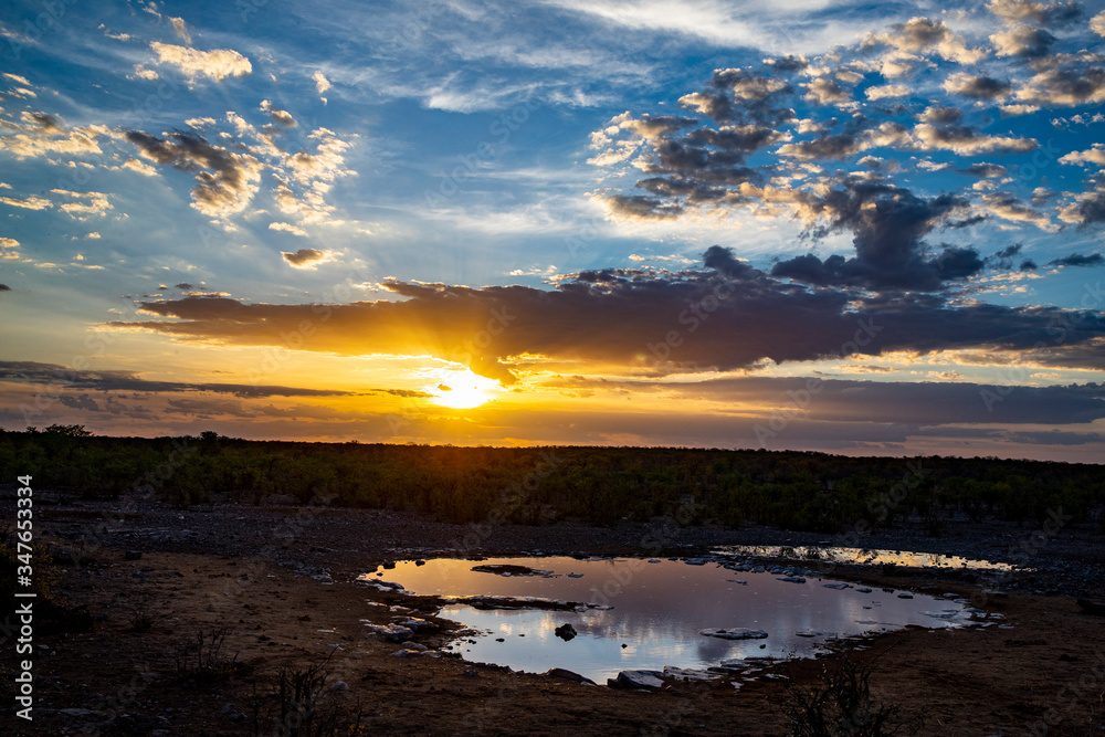 Sunset at Moringa Waterhole