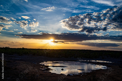 Sunset at Moringa Waterhole