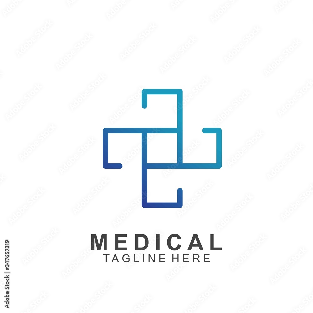 Health logo template design.Medical Cross logo design Health logo template design.Medical Cross logo design