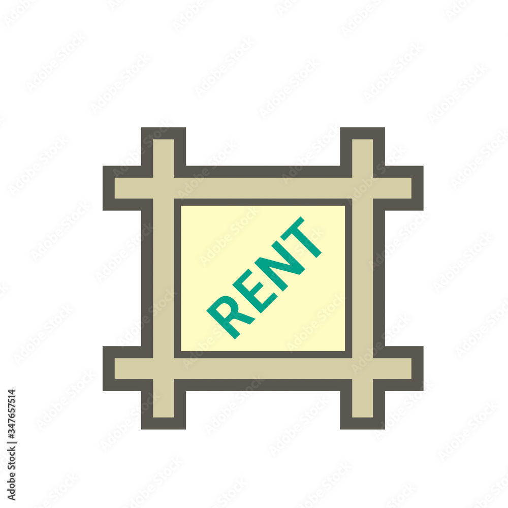 Obraz premium Land for rent vector icon design.
