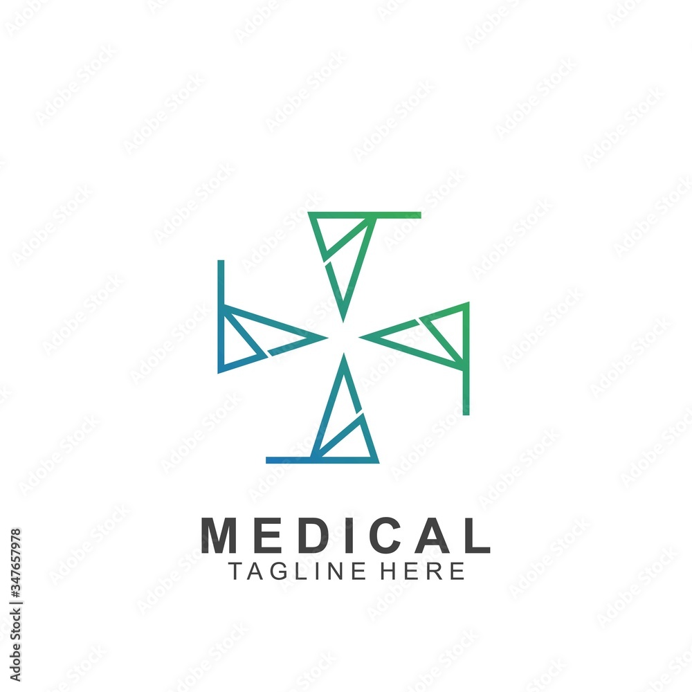 Health logo template design.Medical Cross logo design Health logo template design.Medical Cross logo design