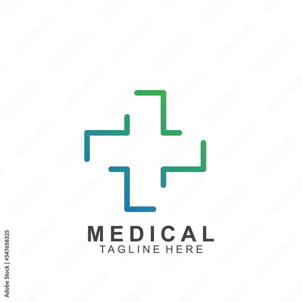 Health logo template design.Medical Cross logo design Health logo template design.Medical Cross logo design