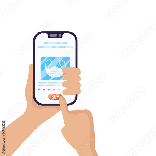 smartphone buying face mask ecommerce technology