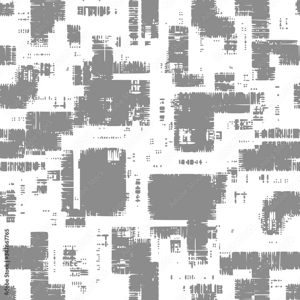 Seamless pattern. Gray vector background, grunge style.