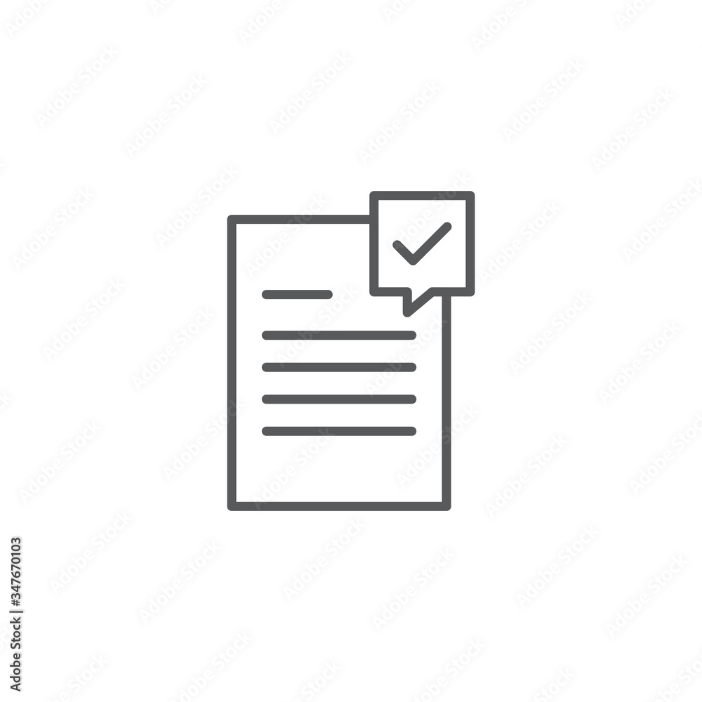 Approved document file vector icon isolated on white background Approved document file vector icon isolated on white background