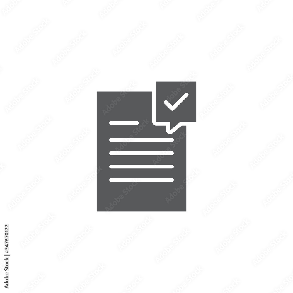 Approved document file vector icon isolated on white background Approved document file vector icon isolated on white background