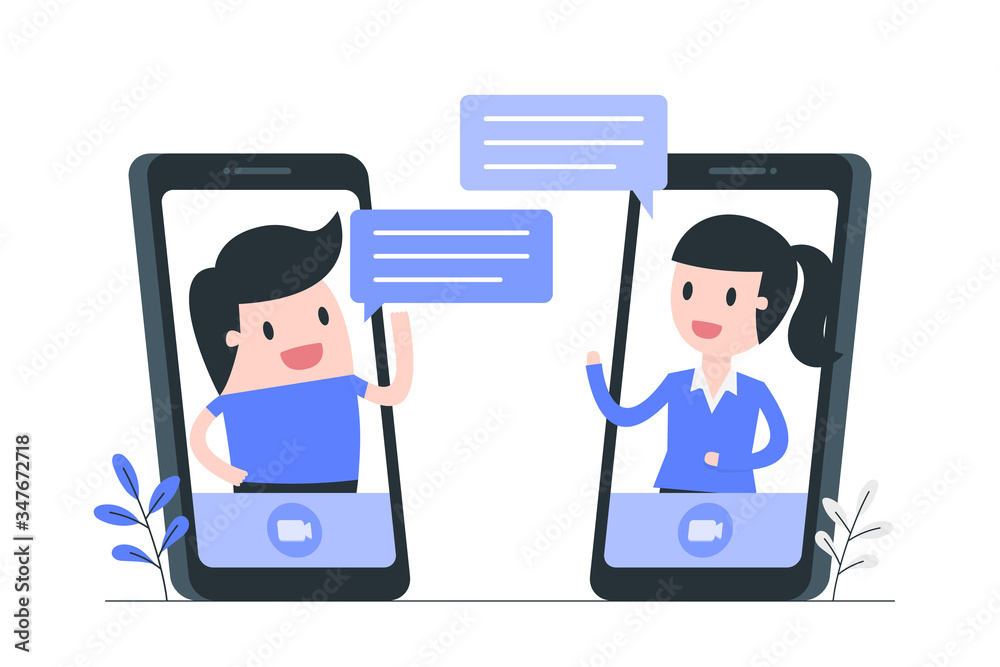 Social media and communication concept illustration. Social media and communication concept illustration.