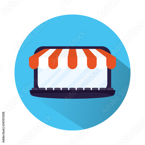 laptop computer with parasol store