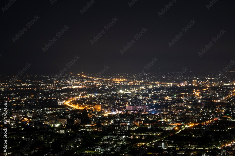 Beautiful cityscape night view wallpaper background