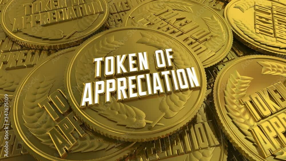 Token of Appreciation Coin Thank You Gratitude Recognition 3d Animation Stock Video Adobe Stock