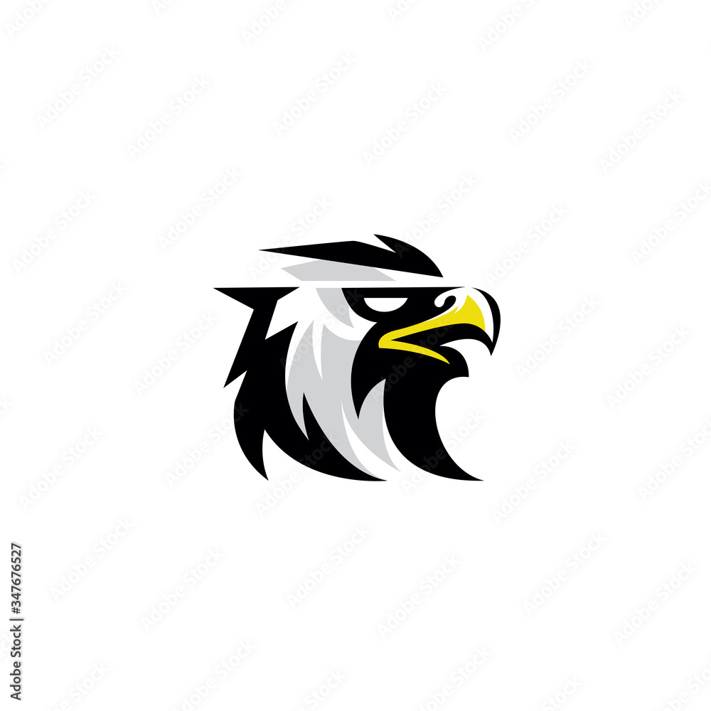 Obraz premium eagle head logo design vector