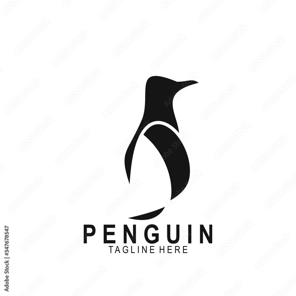 Obraz premium Penguin animal logo with modern design
