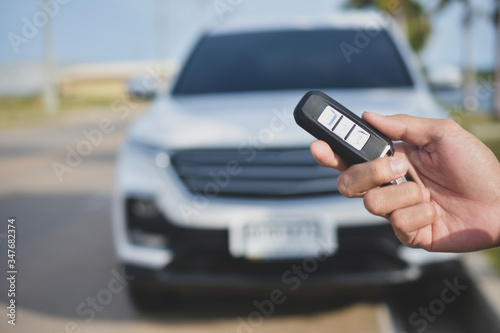 Hands giving Key car for sale