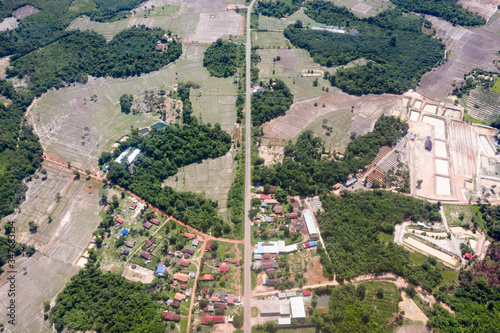 Arial view on a countryside village photo