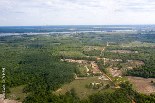aerial view of agriculture field