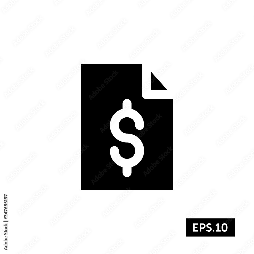 Money Document Icon, Money Document Sign/Symbol Vector Money Document Icon, Money Document Sign/Symbol Vector