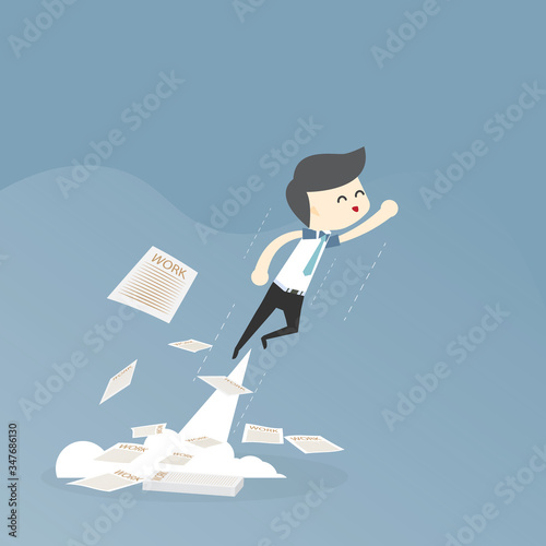 The office staff jumped over a lot of work.